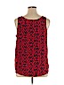 Faded Glory 100% Polyester Red Sleeveless Blouse Size XL - photo 2