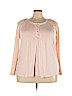 Weekend Suzanne Betro Pink Long Sleeve Henley Size 3X - photo 1