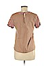 Lucky Brand 100% Cotton Tan Short Sleeve Blouse Size M - photo 2