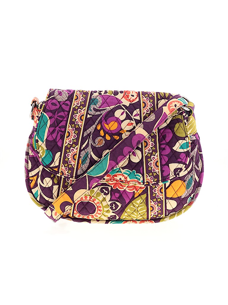 Vera Bradley 100% Cotton Floral Purple Crossbody Bag One Size - 73% off ...