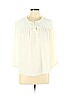 Ann Taylor LOFT Ivory 3/4 Sleeve Blouse Size L (petite) - photo 1