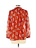 Ann Taylor LOFT 100% Polyester Red Long Sleeve Blouse Size L (petite) - photo 2