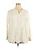 American Sweetheart 100% Cotton White Long Sleeve Blouse Size XXL - photo 1