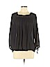 Ann Taylor LOFT 100% Polyester Black Long Sleeve Blouse Size L (petite) - photo 1