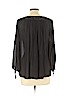 Ann Taylor LOFT 100% Polyester Black Long Sleeve Blouse Size L (petite) - photo 2