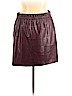 Ann Taylor LOFT 100% Polyester Burgundy Faux Leather Skirt Size XL - photo 1