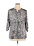 Rebecca Malone Black 3/4 Sleeve Top Size XL - photo 1