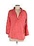 Cynthia Rowley TJX 100% Linen Pink 3/4 Sleeve Blouse Size L - photo 1