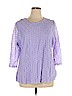Denim + Company Purple 3/4 Sleeve Top Size XL - photo 1