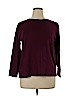 Croft & Barrow 100% Cotton Burgundy Long Sleeve T-Shirt Size 1X - photo 1