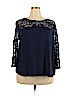 Old Navy 100% Rayon Blue Long Sleeve Top Size XXL - photo 1