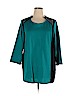 Bob Mackie Blue 3/4 Sleeve Top Size 1X - photo 1