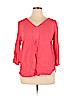 Chico's 100% Viscose Pink 3/4 Sleeve Blouse Size XL (3) - photo 1