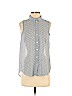 H&M 100% Polyester Blue Sleeveless Blouse Size 4 - photo 1