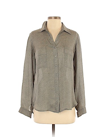 L'Agence Long Sleeve Silk Top (view 1)