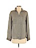L'Agence 100% Silk Gray Long Sleeve Silk Top Size XS - photo 1
