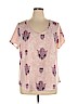 Sonoma Goods for Life Pink Short Sleeve T-Shirt Size 1X - photo 1