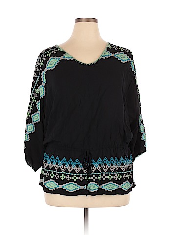 One World 3/4 Sleeve Blouse (view 1)