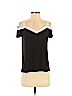 INC International Concepts Black Short Sleeve Top Size S (petite) - photo 1