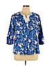 Rafaella Blue 3/4 Sleeve Top Size XXL - photo 1