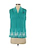 Kobi Halperin 100% Silk Teal Sleeveless Silk Top Size XS - photo 1