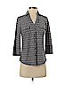 J. McLaughlin Black 3/4 Sleeve Button-Down Shirt Size XS - photo 1
