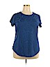 Simply Vera Vera Wang Blue Short Sleeve Top Size XXL - photo 1