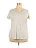 Unbranded 100% Organic Cotton White Short Sleeve Top Size 2X - photo 1