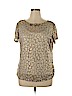 Ruby Rd. Tan Short Sleeve Top Size XL - photo 1