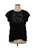 Akemi + Kin Black Short Sleeve Top Size XL - photo 1