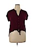 Universal Thread 100% Rayon Burgundy Short Sleeve Top Size XL - photo 1