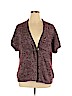 Cj Banks 100% Cotton Burgundy Cardigan Size 1X - photo 1