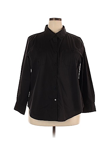 Susan Graver Long Sleeve Button-Down Shirt (view 1)