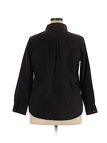Susan Graver Long Sleeve Button-Down Shirt (view 2)