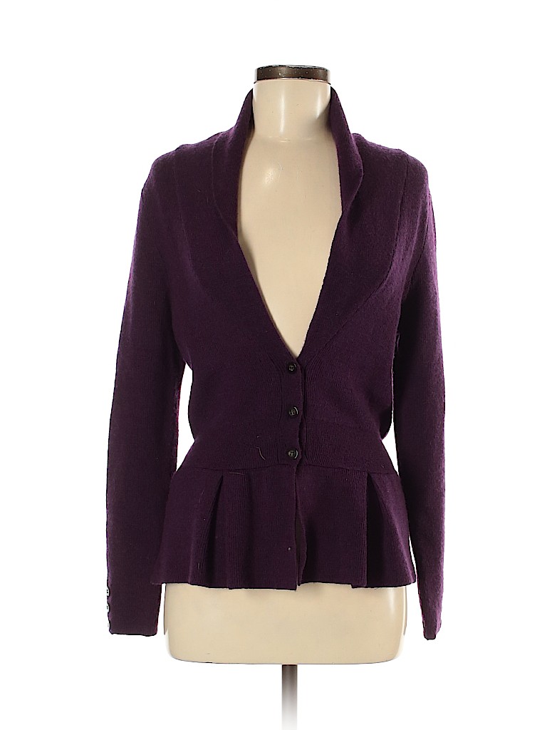 Tweeds 100% Merino Wool Solid Purple Wool Cardigan Size M - 80% off ...