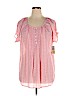 Bit & Bridle Pink Short Sleeve Blouse Size 1X - photo 1