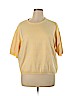 Joan Vass 100% Cotton Yellow Long Sleeve Top Size 14 (3) - photo 1