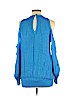 On The Road... 100% Rayon Blue Long Sleeve Blouse Size M - photo 2