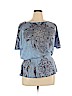 DressBarn 100% Polyester Blue Short Sleeve Blouse Size 1X - photo 1