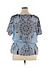 DressBarn 100% Polyester Blue Short Sleeve Blouse Size 1X - photo 2