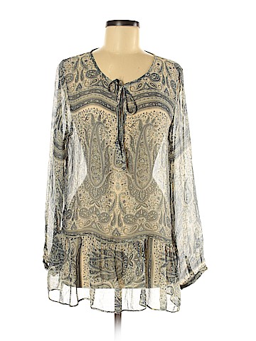 Calypso St. Barth Long Sleeve Silk Top (view 1)