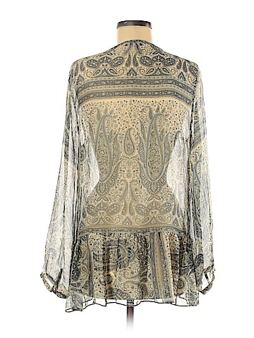 Calypso St. Barth Long Sleeve Silk Top (view 2)