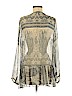 Calypso St. Barth 100% Silk Ivory Long Sleeve Silk Top Size M - photo 2