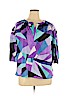 Jennifer Lopez 100% Polyester Purple 3/4 Sleeve Blouse Size XL - photo 1