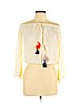 Dizzy Lizzy 100% Rayon Ivory 3/4 Sleeve Top Size M - photo 1
