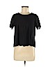 Topshop 100% Polyester Black Short Sleeve Top Size 6 - photo 1