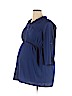 Oh Baby By Motherhood 100% Polyester Blue 3/4 Sleeve Blouse Size XL - photo 1