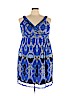 INC International Concepts 100% Nylon Blue Casual Dress Size 3X - photo 1