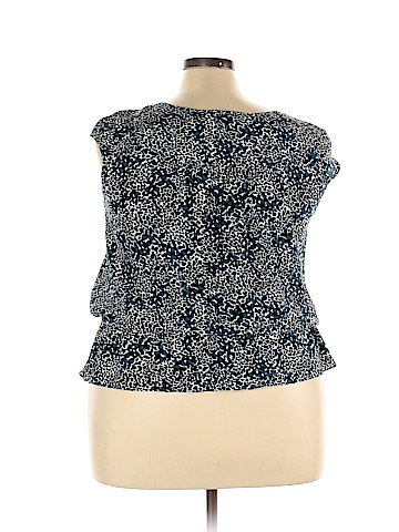 Alfani Short Sleeve Silk Top (view 2)
