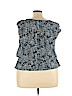 Alfani 100% Silk Blue Short Sleeve Silk Top Size 20 - photo 2